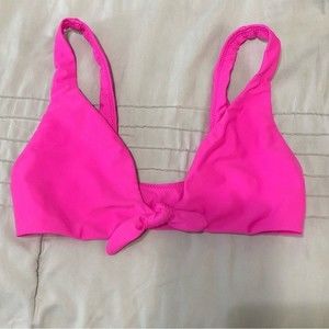 Show Me Your Mumu Daytona Tie Top swim suit top front tie pink mumu mermaid Sz S